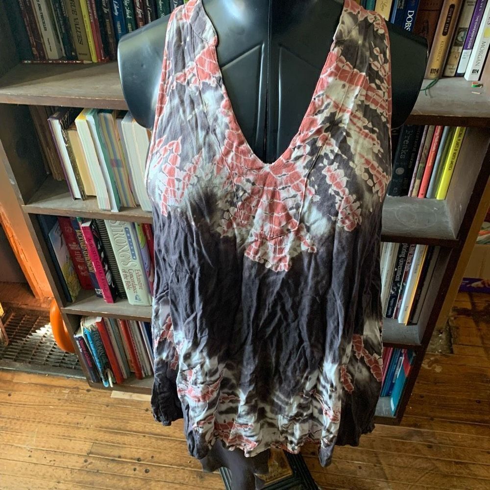 Young Fabulous & Broke pink & black tie dye v-neck S mini dress